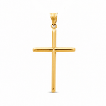 10K Yellow Gold Cross Pendant - Miral Jewelry