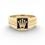 10k Yellow Gold Crown Fashion Men's Ring - Miral Jewelry