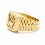 10k Yellow Gold Crown Fashion Men's Ring - Miral Jewelry
