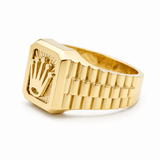 10k Yellow Gold Crown Fashion Men's Ring - Miral Jewelry