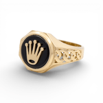 10k Yellow Gold Crown Fashion Men's Ring - Miral Jewelry