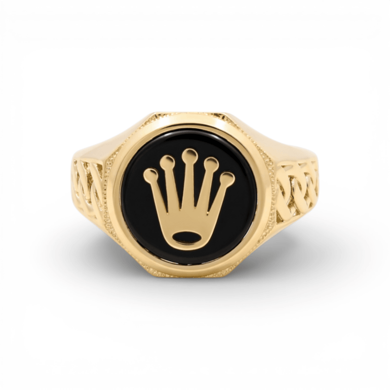 10k Yellow Gold Crown Fashion Men's Ring - Miral Jewelry