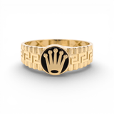 10k Yellow Gold Crown Fashion Men's Ring - Miral Jewelry
