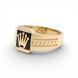 10k Yellow Gold Crown Fashion Men's Ring - Miral Jewelry