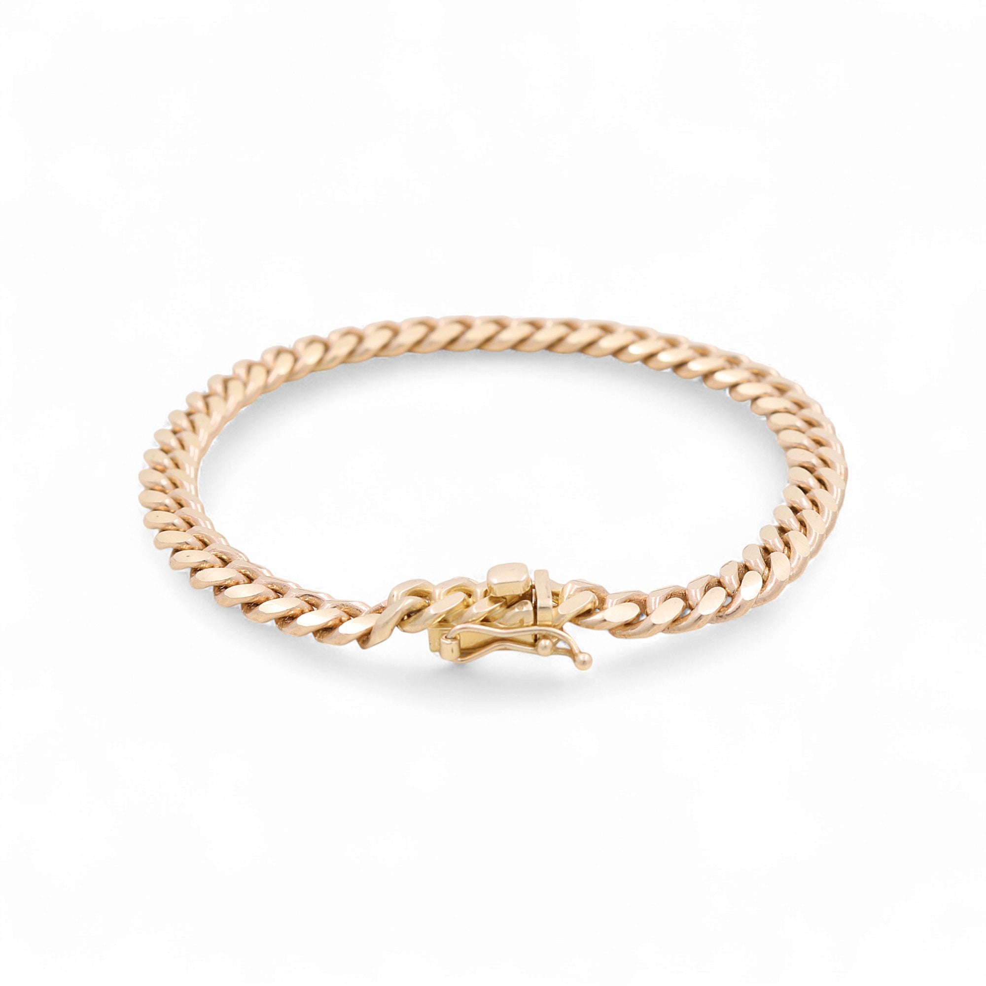 10K Yellow Gold Cuban Link Bracelet - Miral Jewelry