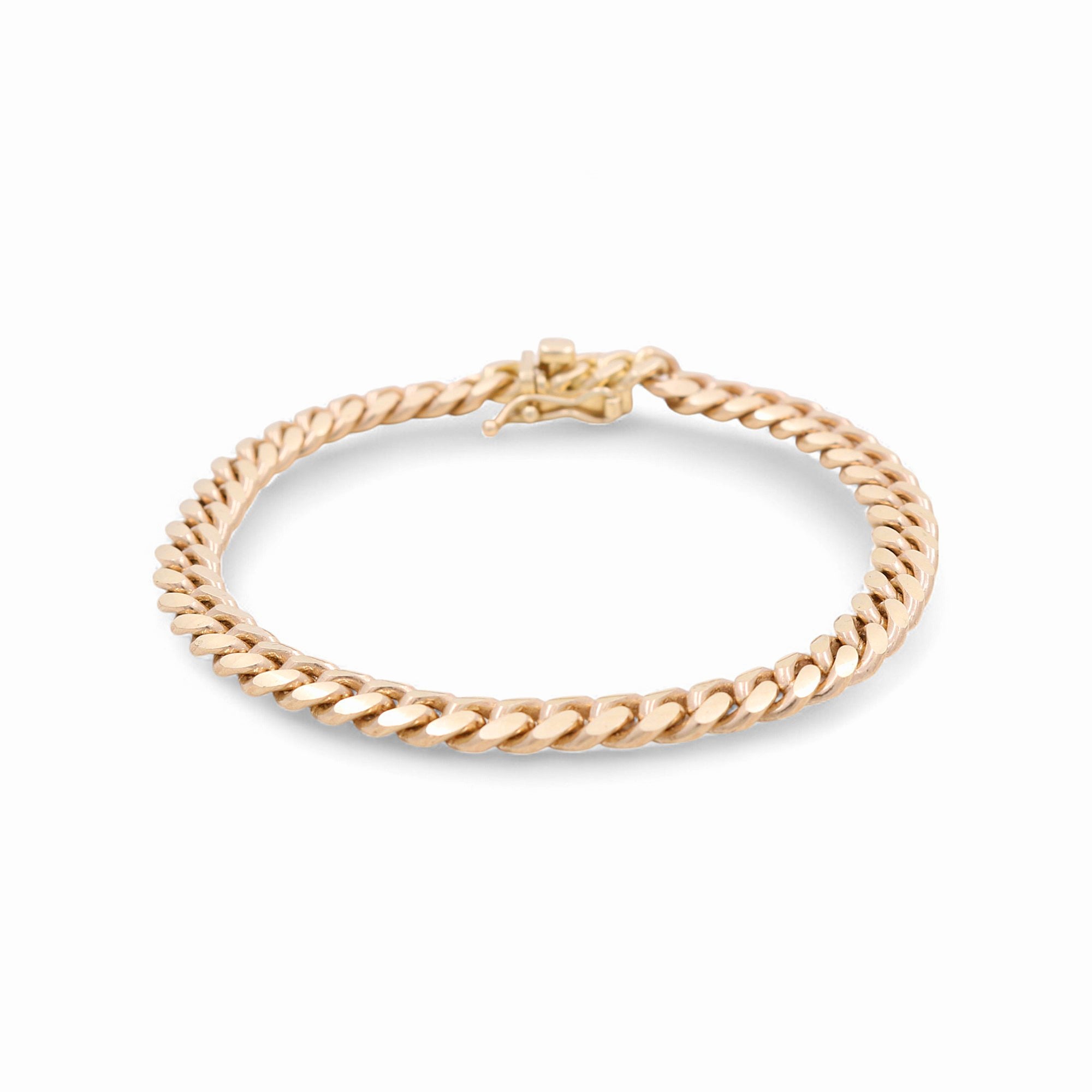 10K Yellow Gold Cuban Link Bracelet - Miral Jewelry