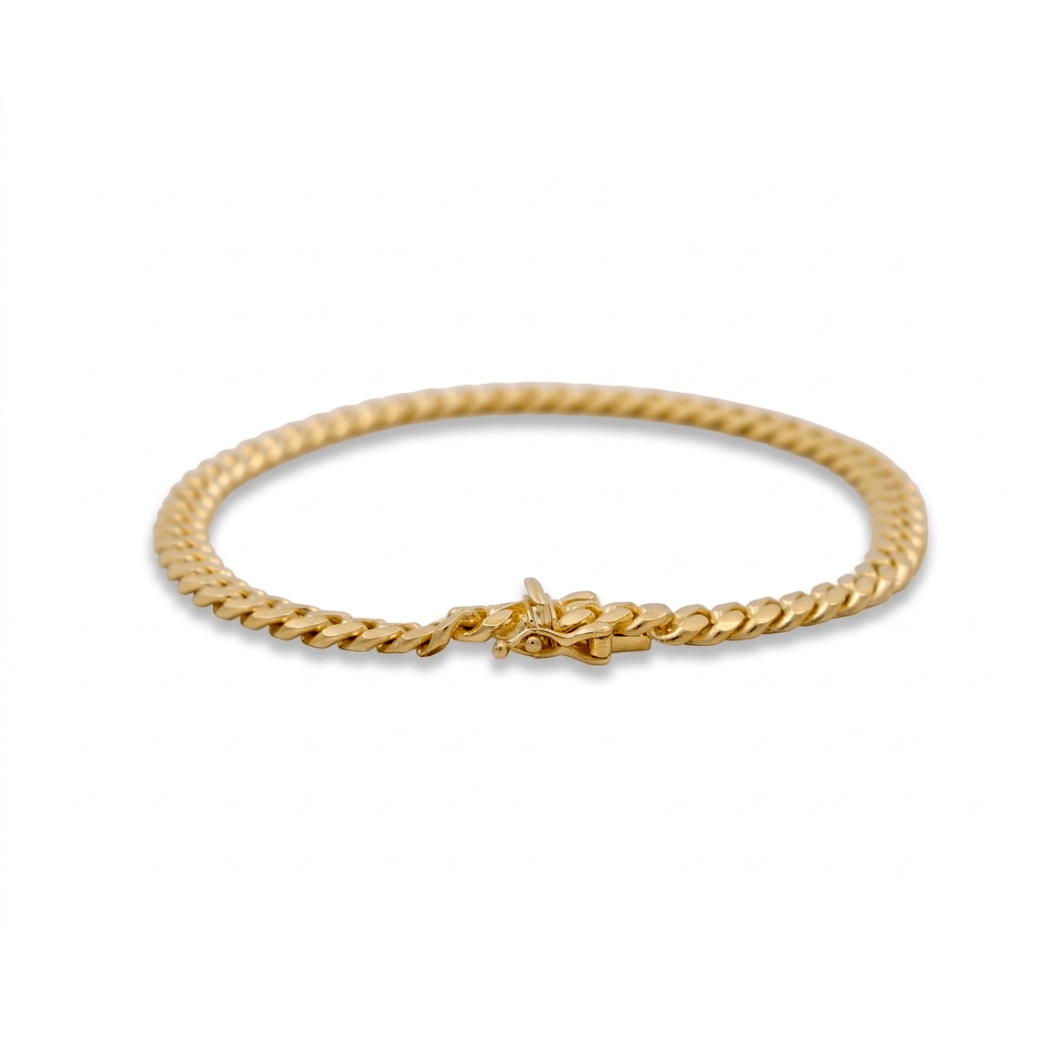 10K Yellow Gold Men's Cuban Link Bracelet 4mm, 8in, 9.5 g – view 2
