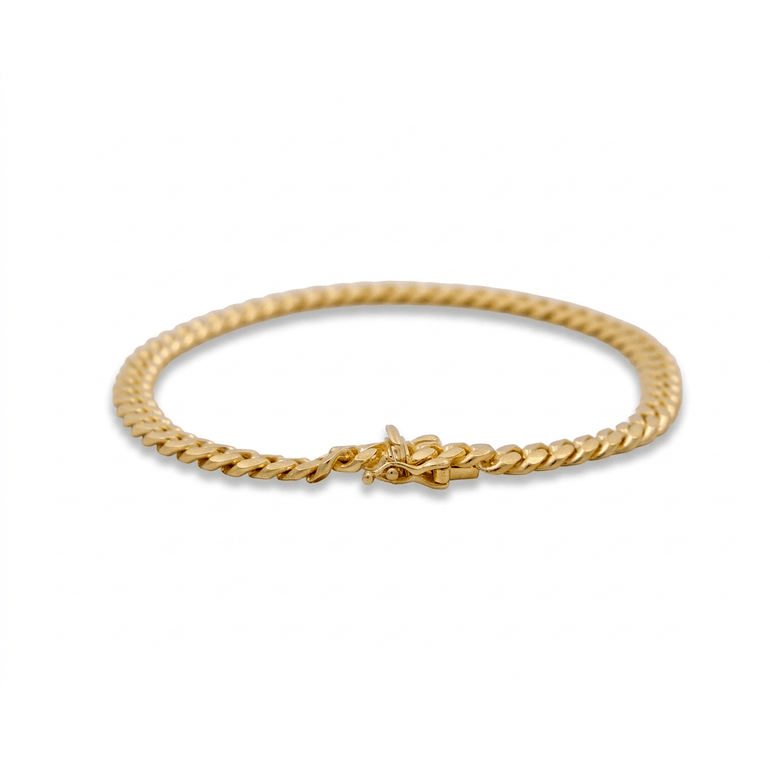 10K Yellow Gold Men's Cuban Link Bracelet 4mm, 8in, 9.5 g – view 2