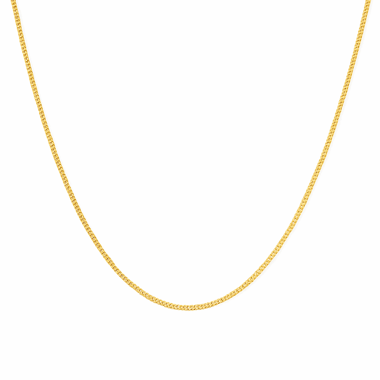 10K Yellow Gold Cuban Link Chain 16" - Miral Jewelry