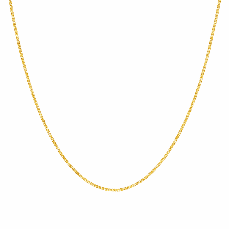 10K Yellow Gold Cuban Link Chain 16" - Miral Jewelry