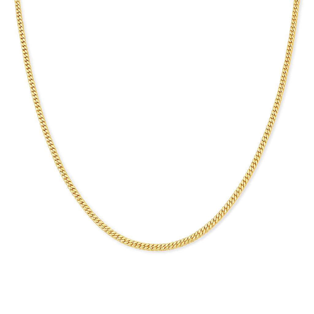 10K Yellow Gold Cuban Link Chain 18" - Miral Jewelry