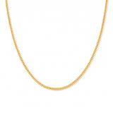 10K Yellow Gold Cuban Link Chain 18" - Miral Jewelry
