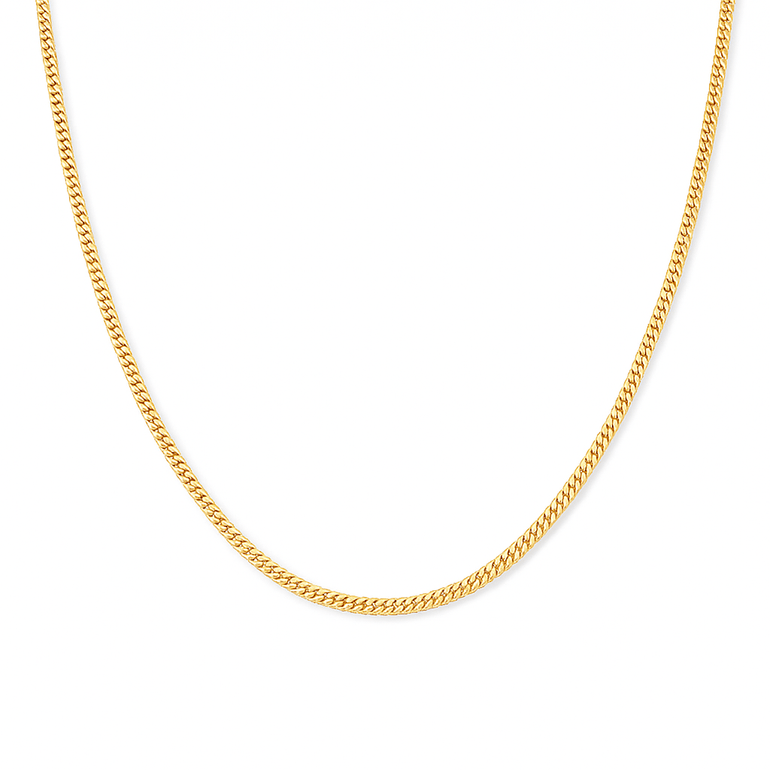 10K Yellow Gold Cuban Link Chain 18" - Miral Jewelry