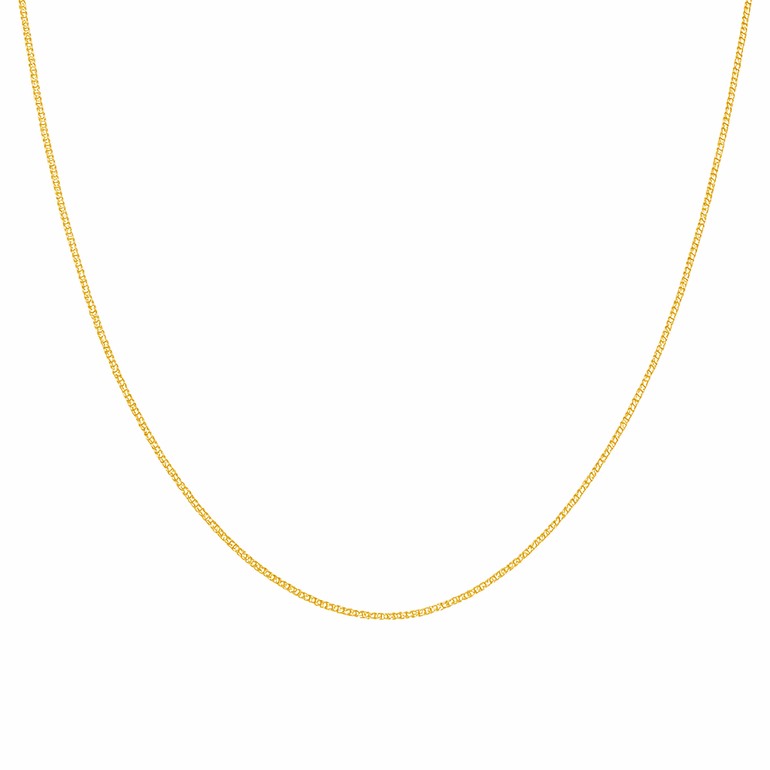 10K Yellow Gold Cuban Link Chain 18" - Miral Jewelry