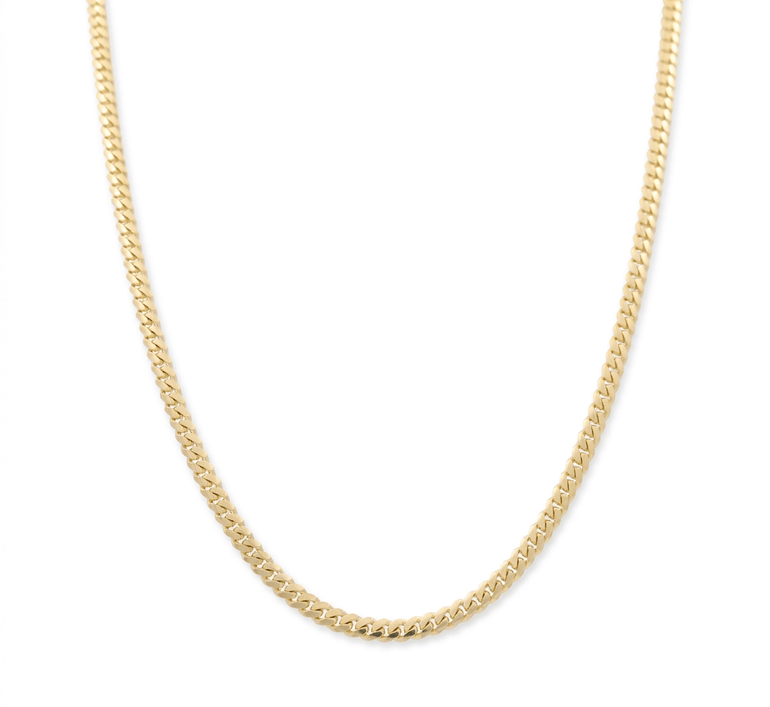 10K Yellow Gold Cuban Link Chain 20" - Miral Jewelry