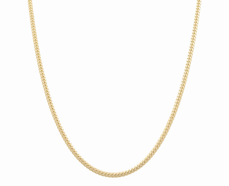 10K Yellow Gold Cuban Link Chain 24" - Miral Jewelry