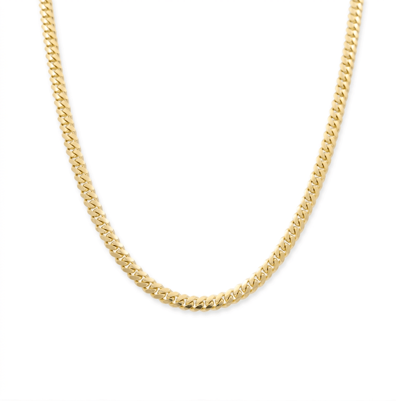10K Yellow Gold Cuban Link Chain 24" - Miral Jewelry