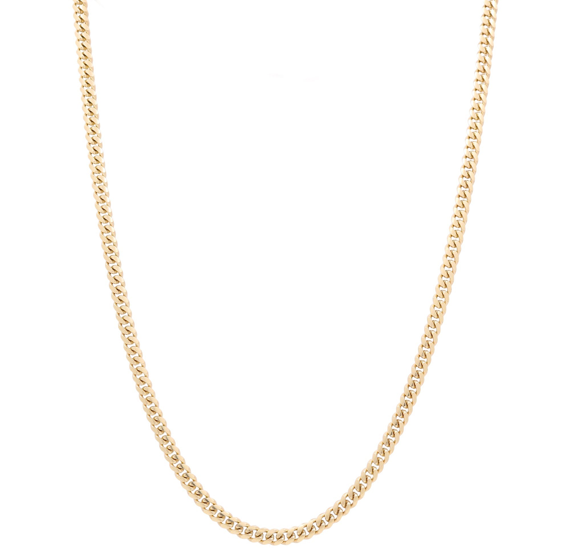 10K Yellow Gold Cuban Link Chain 24" - Miral Jewelry