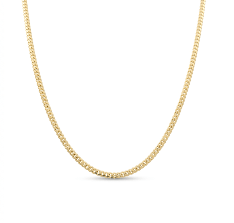 10K Yellow Gold Cuban Link Chain 24" - Miral Jewelry