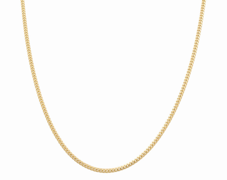 10K Yellow Gold Cuban Link Chain 24" - Miral Jewelry