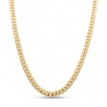 10K Yellow Gold Cuban Link Chain 24" - Miral Jewelry