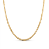 10K Yellow Gold Cuban Link with Cz Clasp Chain 19" - Miral Jewelry