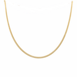 10K Yellow Gold Cuban Link Women's Chain 18" - Miral Jewelry
