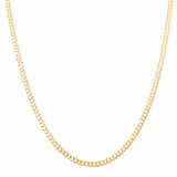 10K Yellow Gold Curb Chain 18" - Miral Jewelry