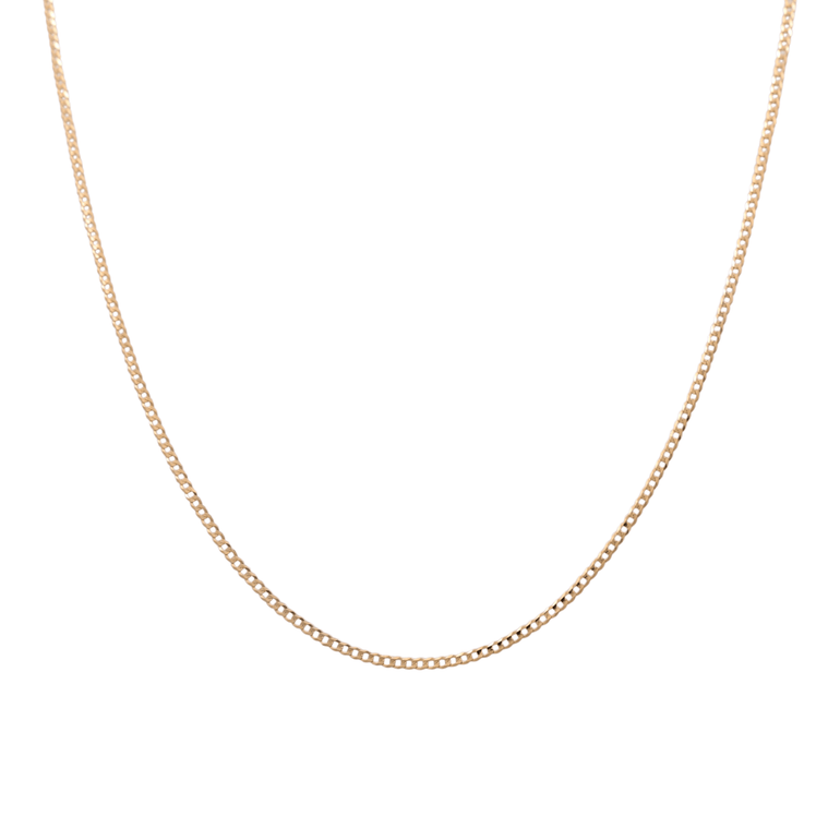 10K Yellow Gold Curb Chain 20" - Miral Jewelry