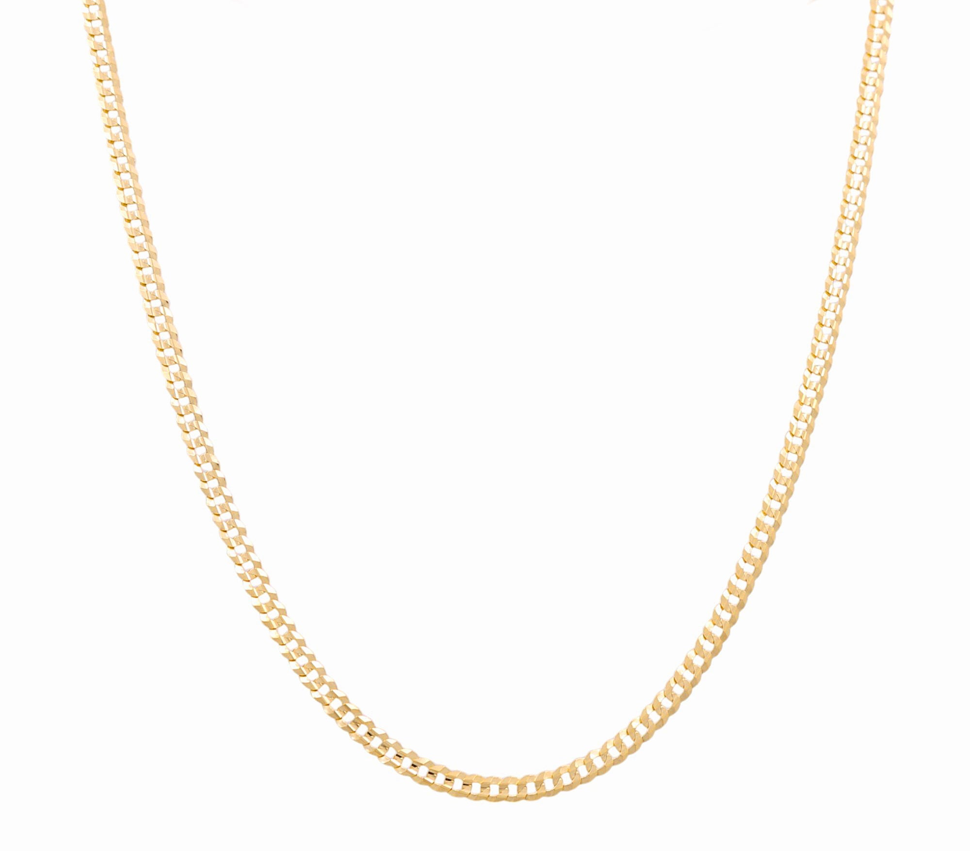 10K Yellow Gold Curb Chain 20" - Miral Jewelry