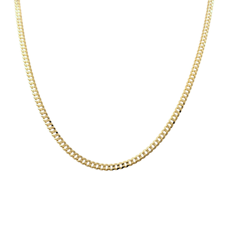 10K Yellow Gold Curb Chain 20" - Miral Jewelry