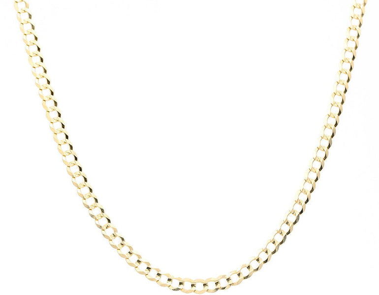 10K Yellow Gold Curb Chain 22" - Miral Jewelry