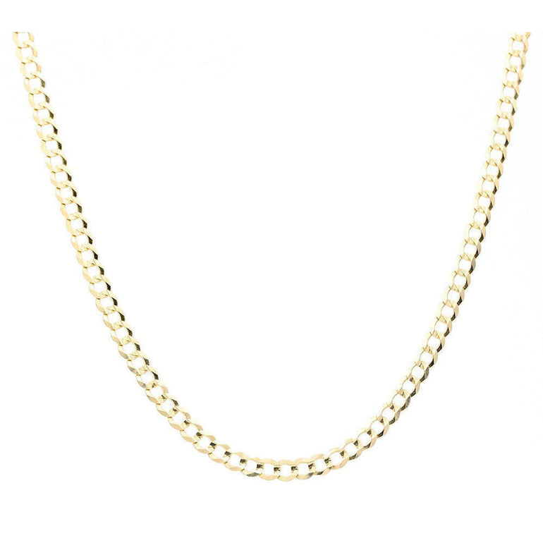 10K Yellow Gold Curb Chain 4mm, 24in, 10.5 g