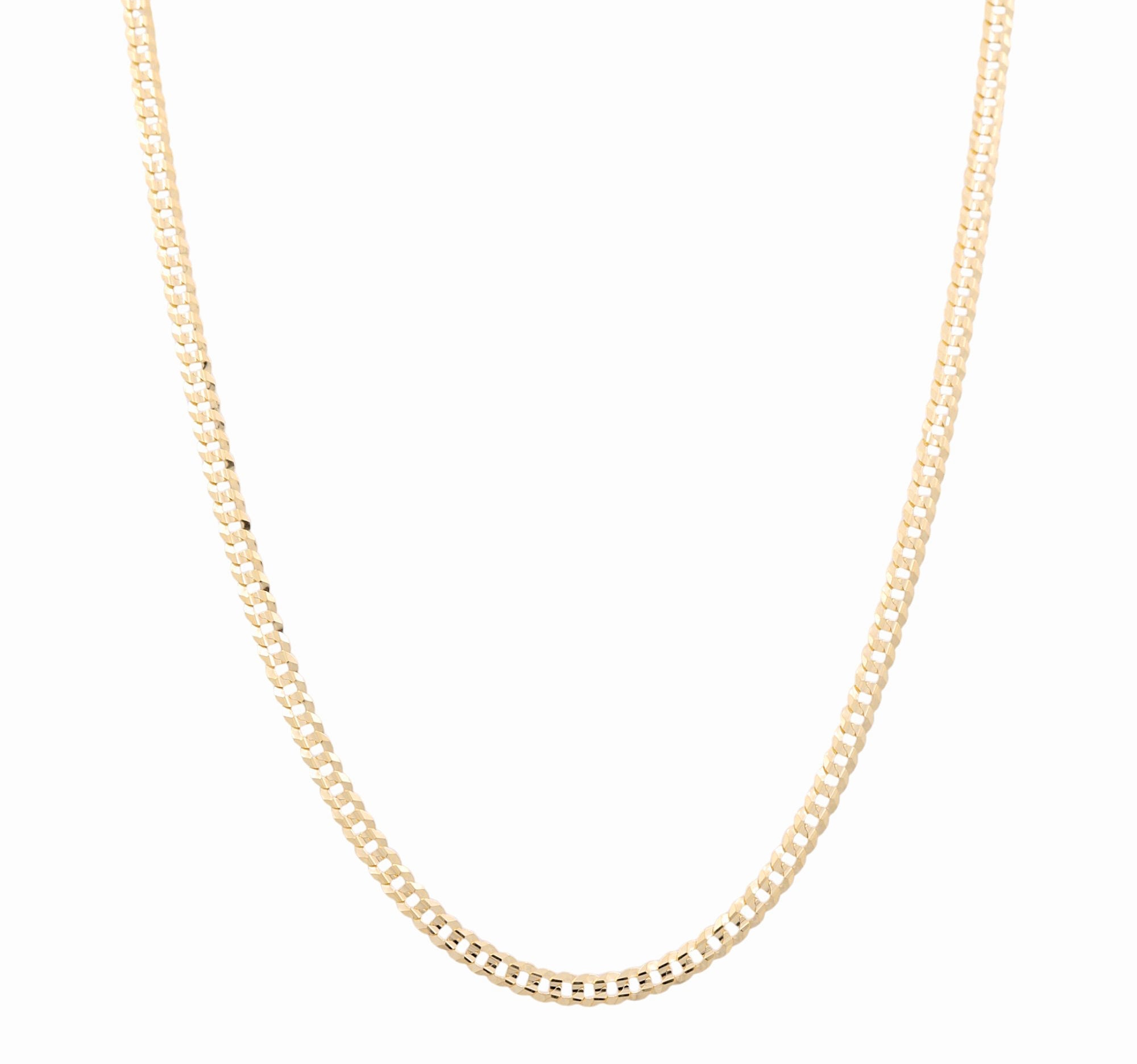 10K Yellow Gold Curb Chain 24" - Miral Jewelry