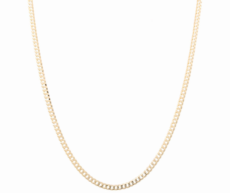 10K Yellow Gold Curb Chain 24" - Miral Jewelry