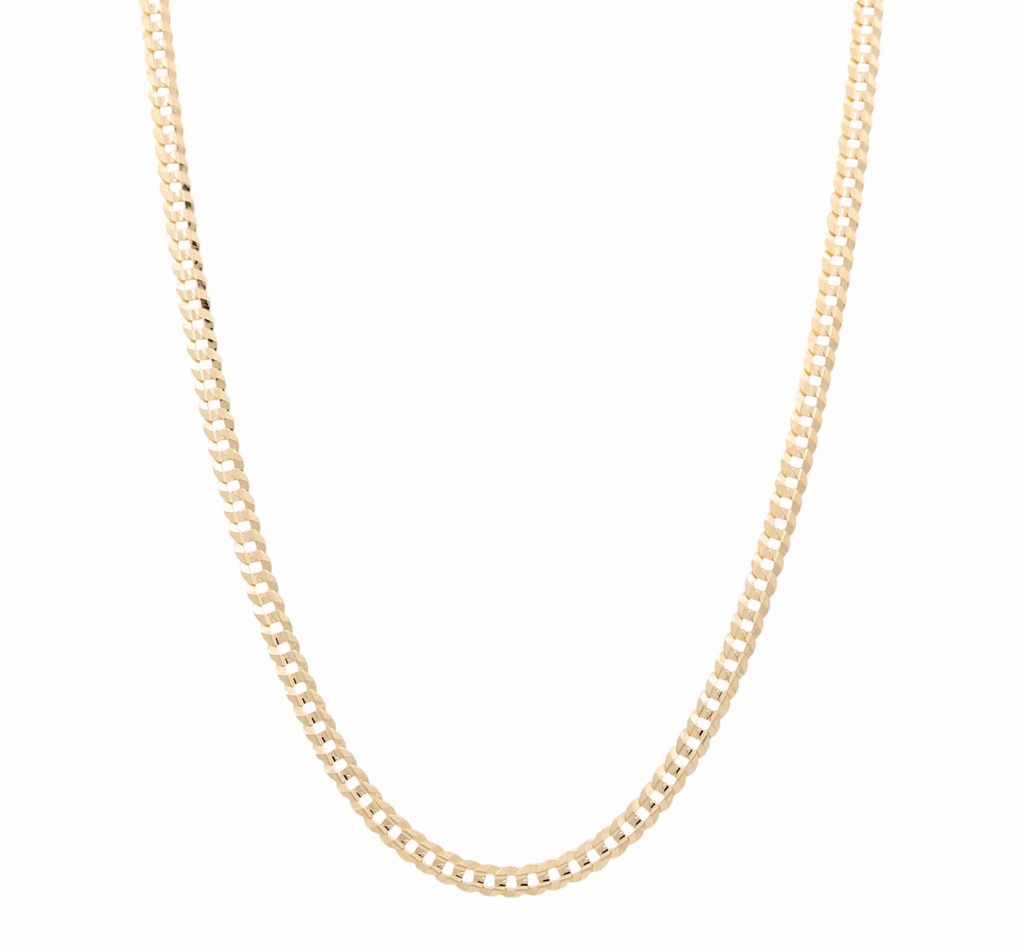 10K Yellow Gold Curb Chain 24" - Miral Jewelry