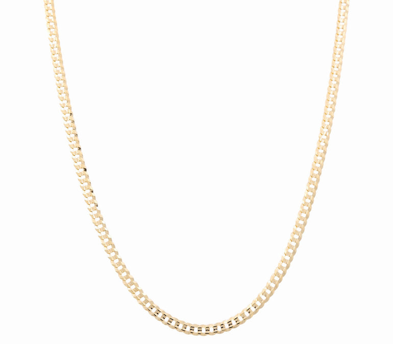 10K Yellow Gold Curb Chain 24" - Miral Jewelry