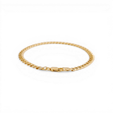 10K Yellow Gold Curb Men's Bracelet - Miral Jewelry
