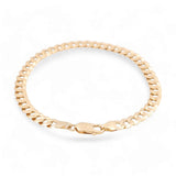 10K Yellow Gold Curb Men's Bracelet - Miral Jewelry