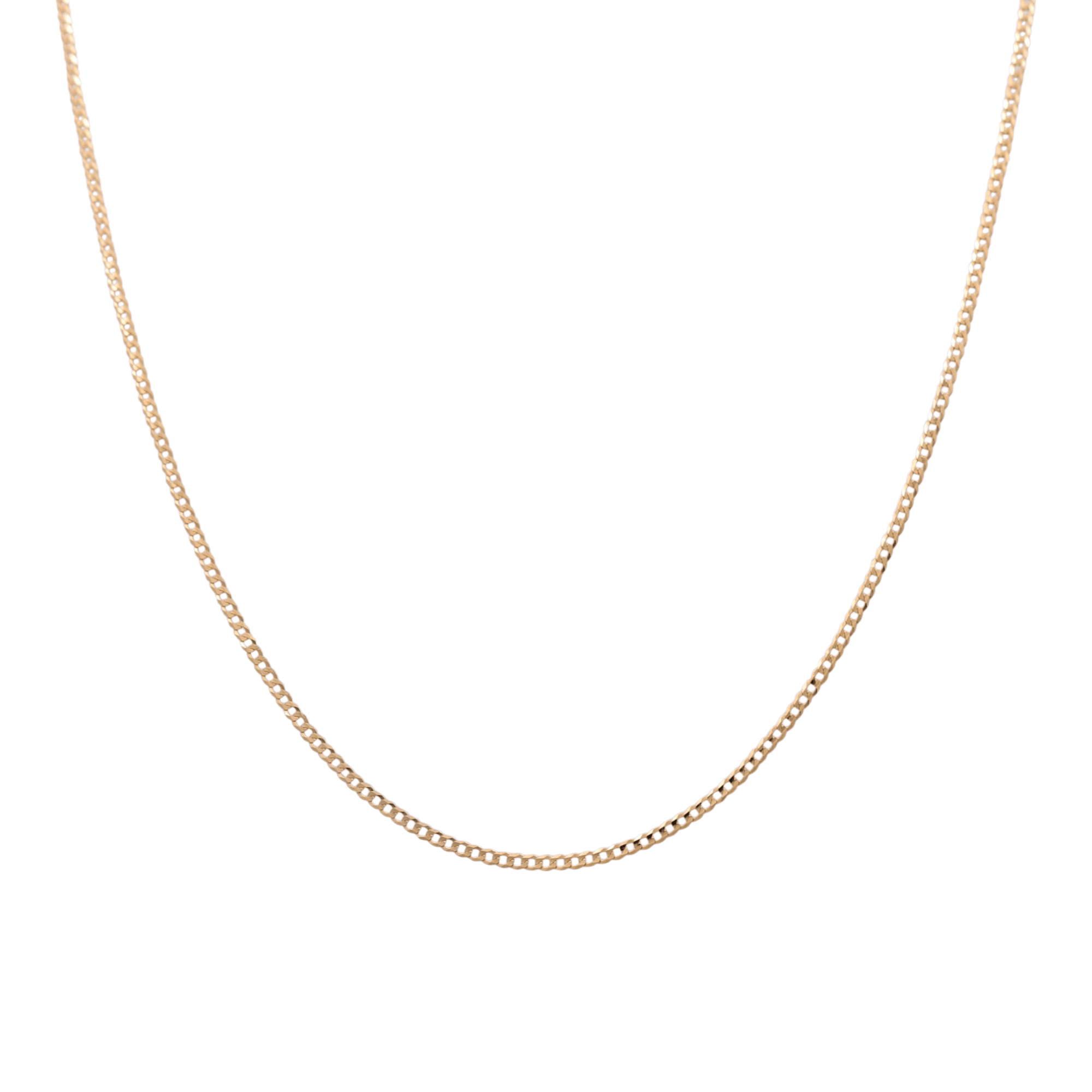 10K Yellow Gold Curb Men's Chain 22" - Miral Jewelry