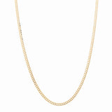 10K Yellow Gold Curb Men's Chain 22" - Miral Jewelry