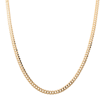 10K Yellow Gold Curb Men's Chain 22" - Miral Jewelry