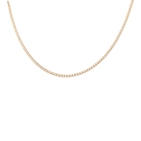 10K Yellow Gold Curb Women's Chain 16" - Miral Jewelry
