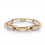 10K Yellow Gold Diamond Cut Fancy Link Bracelet Women's - Miral Jewelry