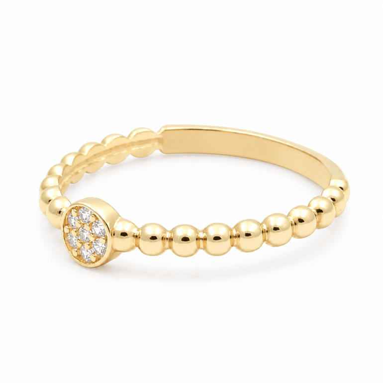 10K Yellow Gold Diamond Cut Fashion Women's Ring - Miral Jewelry