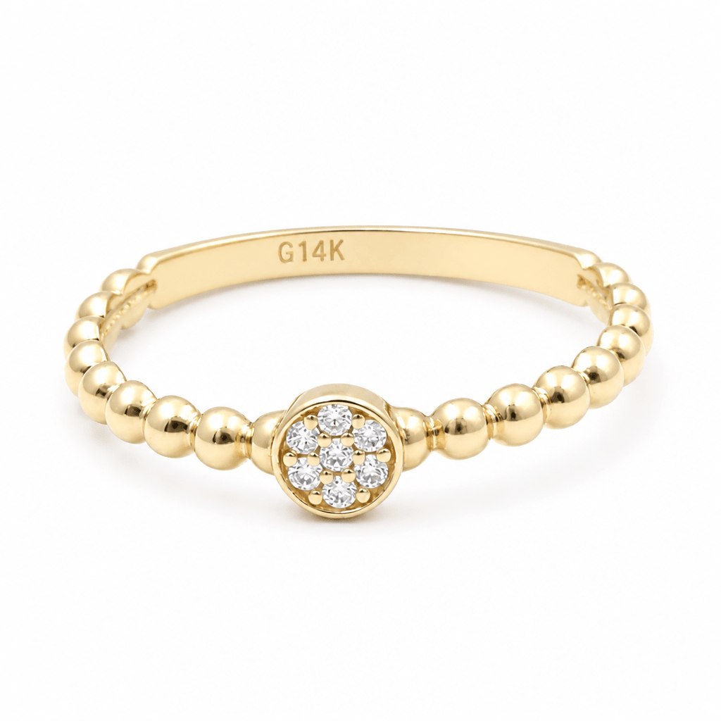 10K Yellow Gold Diamond Cut Fashion Women's Ring - Miral Jewelry