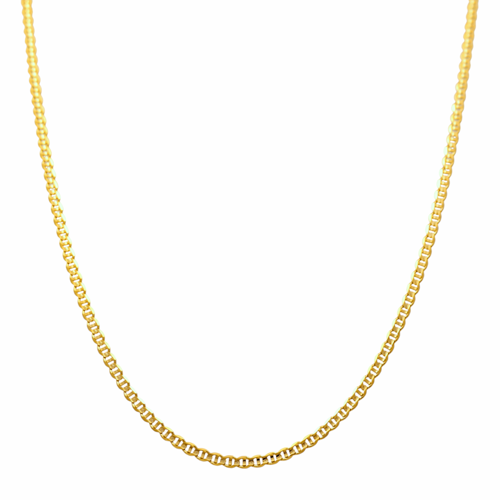 10K Yellow Gold Diamond Cut Marine Chain 24" - Miral Jewelry