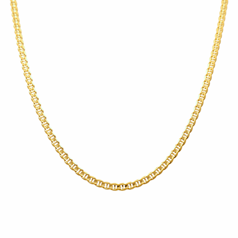 10K Yellow Gold Diamond Cut Marine Chain 24" - Miral Jewelry