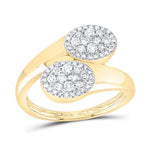 10K Yellow Gold Diamond Fashion Ring with 0.50Tw Round Diamonds - Miral Jewelry