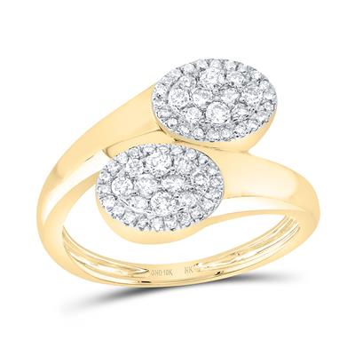 10K Yellow Gold Diamond Fashion Ring with 0.50Tw Round Diamonds - Miral Jewelry